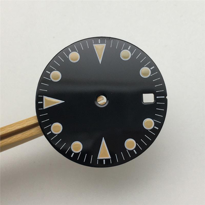 Seiko-modified Watch Dial With Luminous Numerals