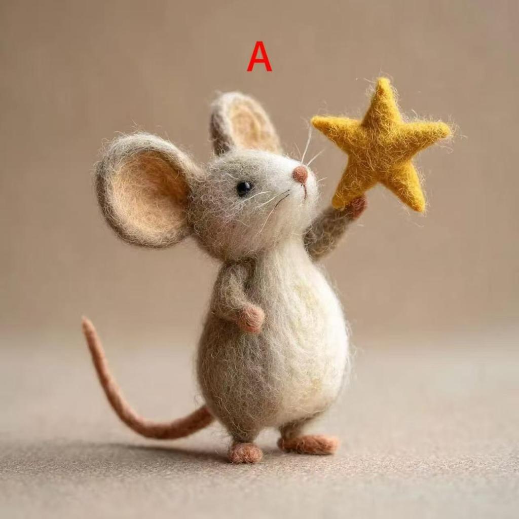 Cross-border Finished Wool Felt DIY Five-pointed Star Mouse