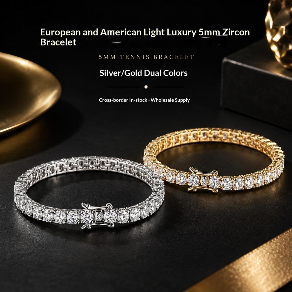 Full-Crystal Zircon Bracelet For Women
