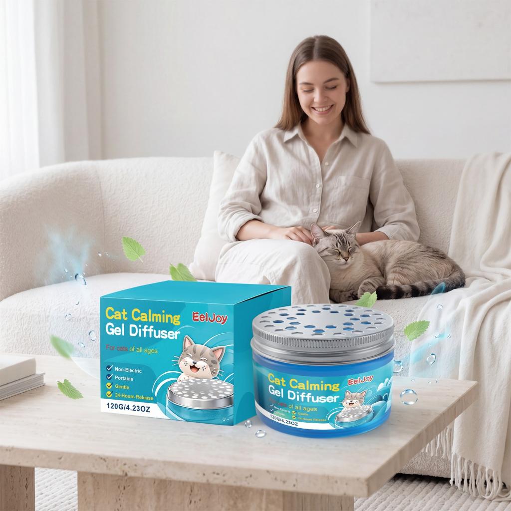 Eeljoy 猫用コンフォートジェルディフューザー 毎日使える 猫の感情をケアする 屋内向け 落ち着きをもたらすディフューザー