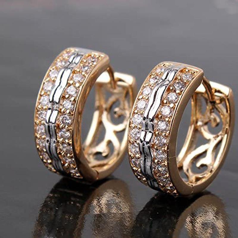 Punk Zircon Two-tone Ear Clips Unisex