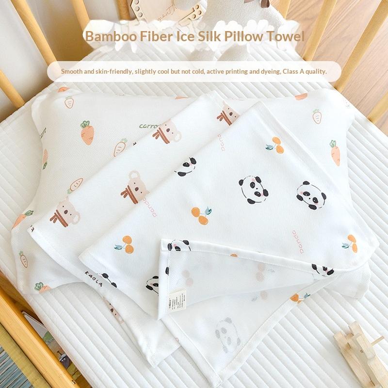 Baby Bamboo-fiber Pillowcasecooling Sweat-absorbent And Breathable