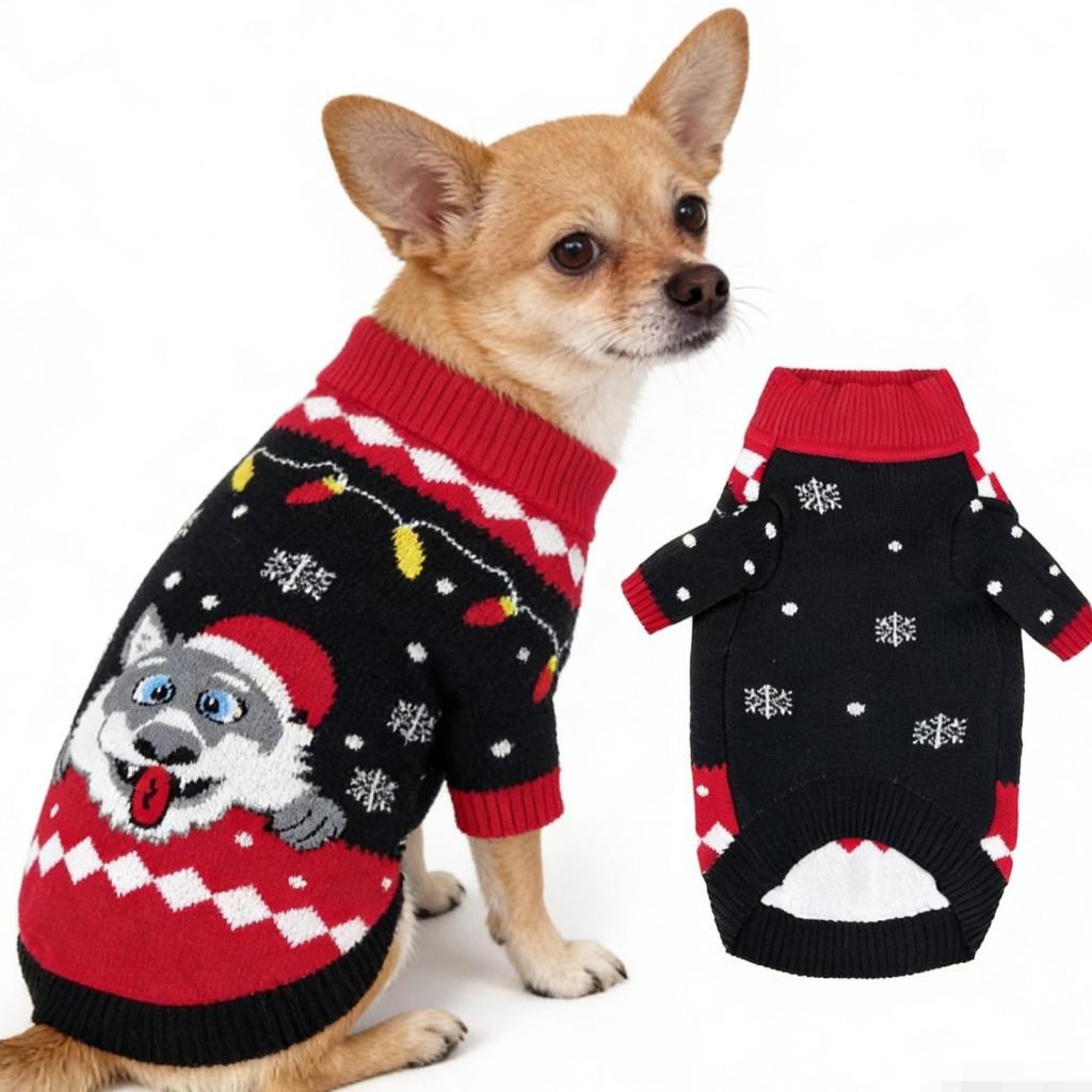 クリスマス ペット用ニットセーター