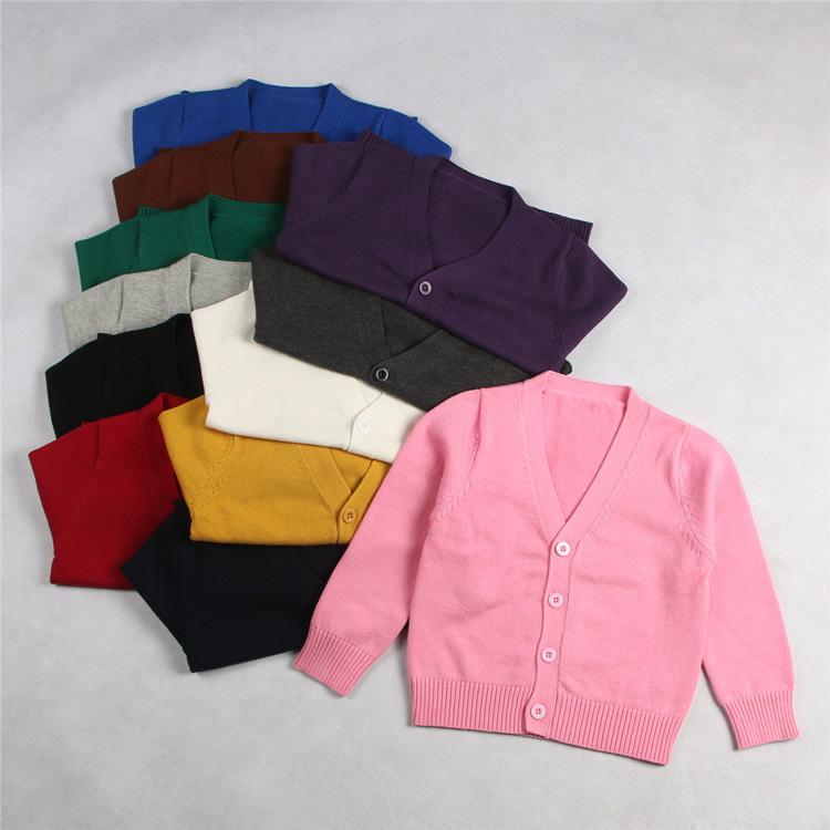 Children's V-neck Cardigan Sweater Small Jacket