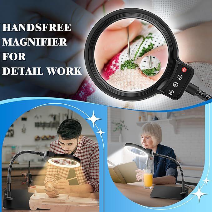 Floor-standing Magnifying Glass With Light And Stand