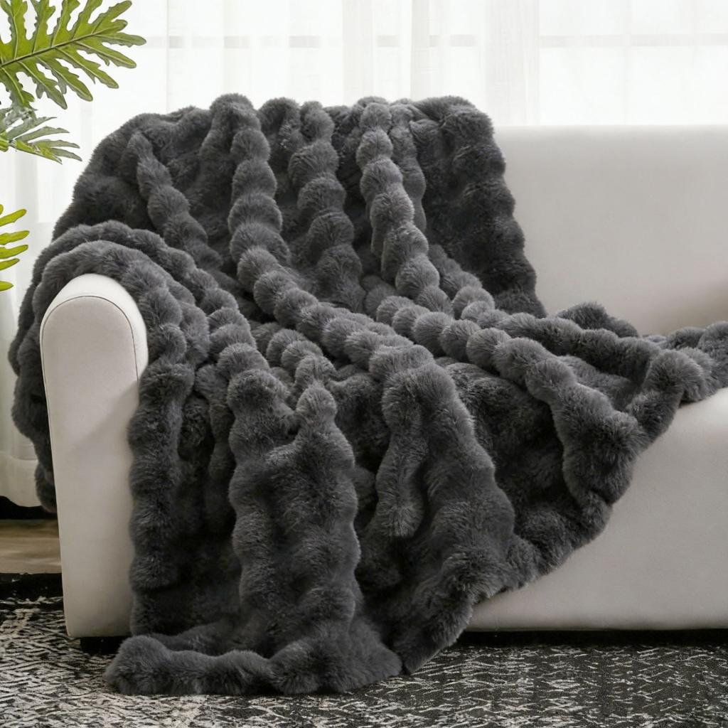 Double-sided Thickened Class A Baby And Maternal Bubble-velvet Blanket For Home Use