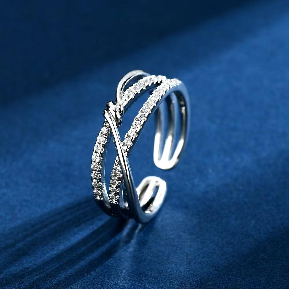 Women's Full-Set Diamond Zircon Ring