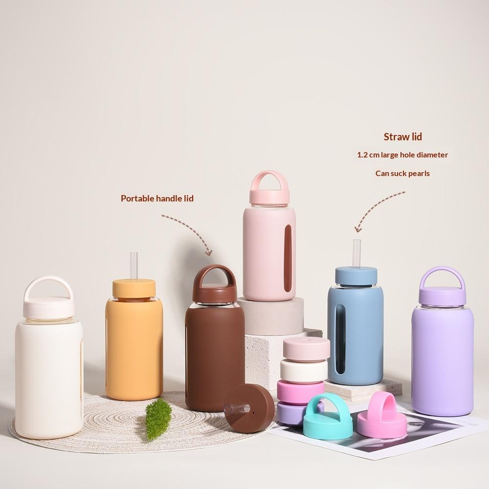 New Glass Silicone Sleeve Water Cup