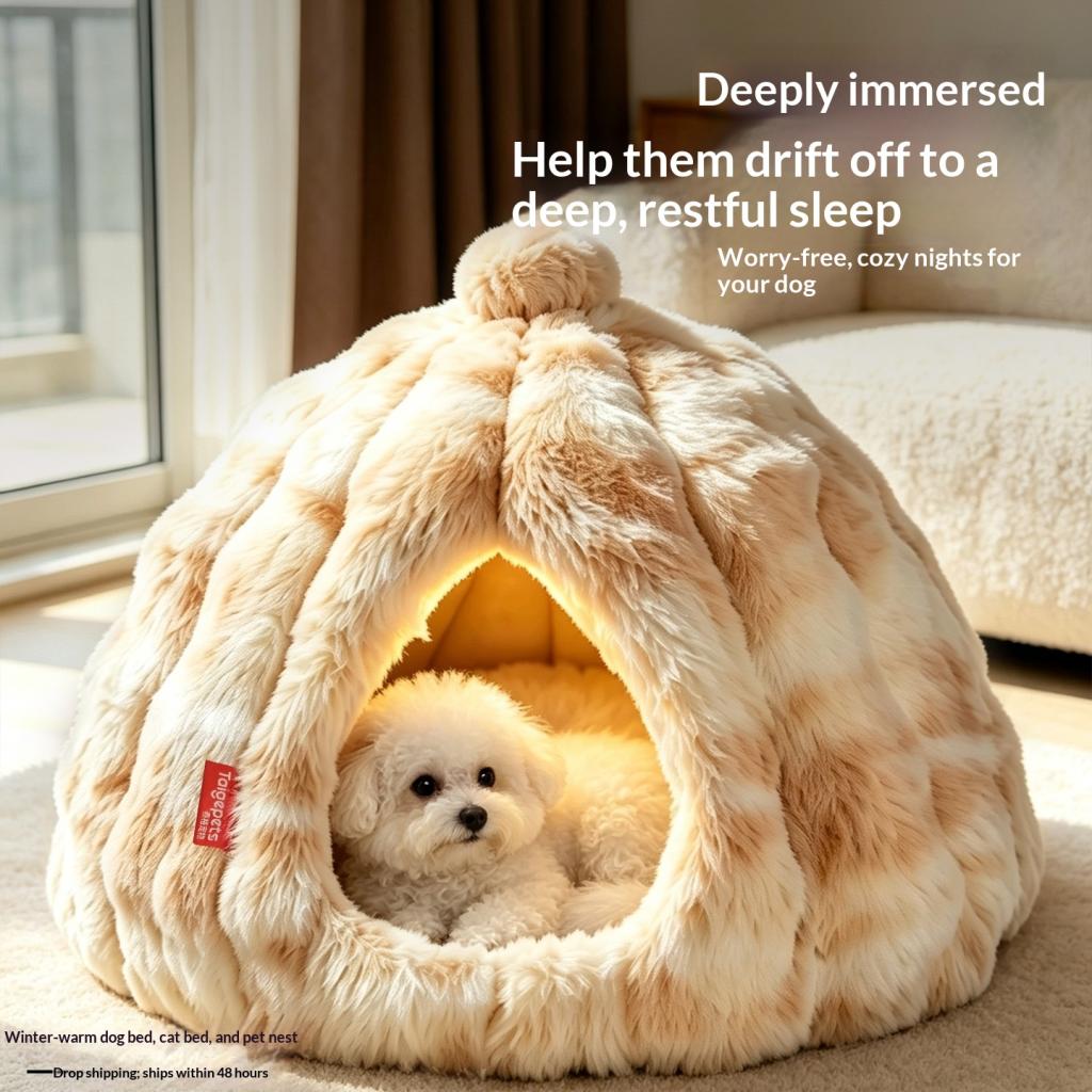 Detachable And Washable Warm Dog Bed