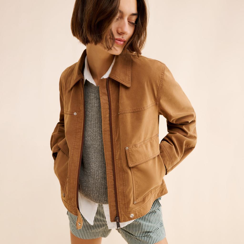 Multi-pocket Retro Casual Short Jacket