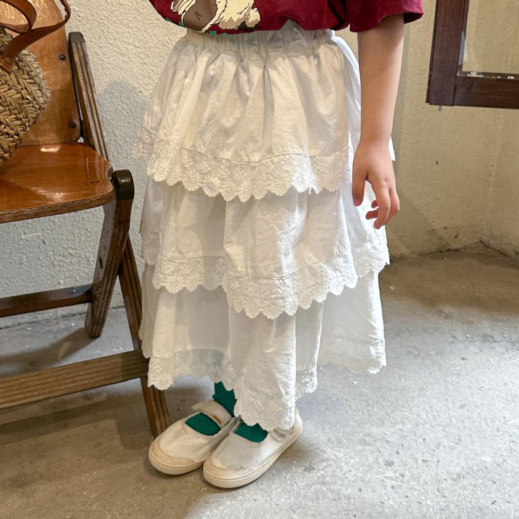 女の子用レース付きプリンセス風スカートドレス