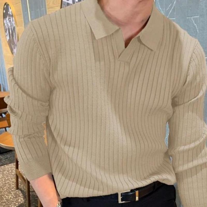 Fashionable Men's Solid-color Casual Knit